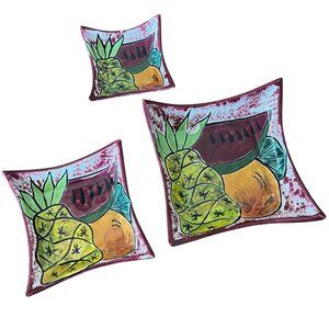 Pre owned set of 3 plates by Moctezuma Pottery, Mexico